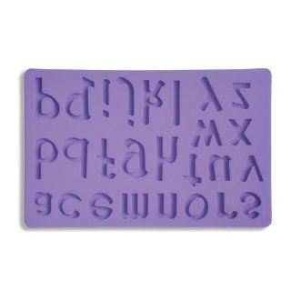 TANGCHU Silicone 16 Letters/alphabets Shape Fondant&gum Paste Mold 7.87*5.12inch Purple: Kitchen & Dining