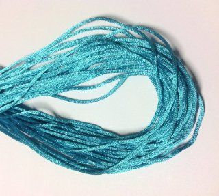 25 Yards(75feet)   2mm(1/13") Turquoise Satin Rattail Cord Chinese/china Knot Rat Tail Jewelry Braid 100% Polyester: Everything Else