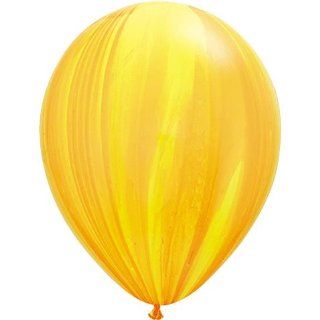 Mayflower Balloons 10512 11 Inch Yellow and Orange Agate Latex Pack Of 25: Toys & Games
