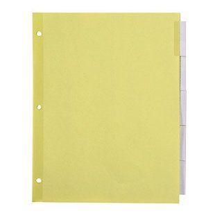Reinforced Insertable Tab Index Dividers, Letter, Clear Tabs, 5 Tab Set EXP10021  Binder Index Dividers 