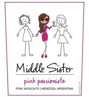 Middle Sister Pink Passionista Pink Moscato NV: Wine