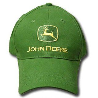 JOHN DEERE GREEN LOGO HAT CAP FARM NEW COTTON ADJ : Sports & Outdoors