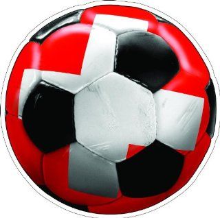 4" SWITZERLAND SOCCER BALL Printed vinyl decal sticker for any smooth surface such as windows bumpers laptops or any smooth surface.: Everything Else