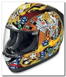 Icon Alliance Helmet, Black Lucky Lid, Size: Sm, Gender: Mens, Primary Color: Black, Helmet Type: Full face Helmets, Helmet Category: Street, 0101 5412: Automotive