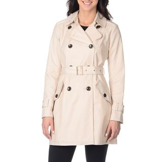 Vince Camuto Womens Bone Double breasted Trench Coat