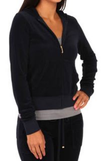 Juicy Couture JGM00001 Velour Long Sleeve Zip Hoodie