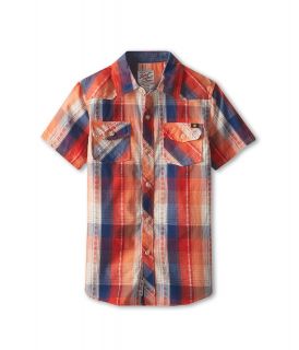 Lucky Brand Kids All American Woven Shirt Boys Short Sleeve Button Up (Red)