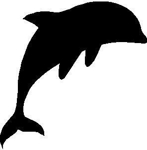 2" DOLPHIN BLACK reflective vinyl decal sticker for any smooth surface such as hard hats helmet windows bumpers laptops or any smooth surface. 