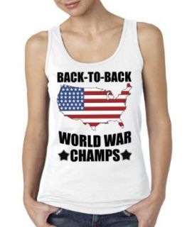 America Back To Back World War Champs Women's Tank Top at  Womens Clothing store: Tank Top And Cami Shirts