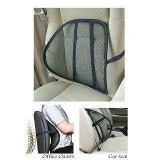 Cool Vent Cushion Mesh Back Lumber Support New Car Office Chair Truck Seat Black: Automotive