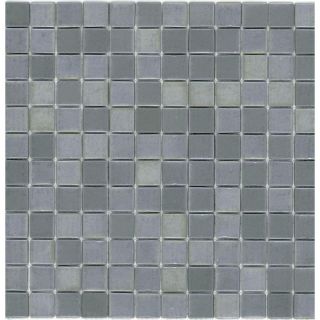 Elida Ceramica Recycled Pewter Glass Mosaic Square Indoor/Outdoor Wall Tile (Common: 12 in x 12 in; Actual: 12.5 in x 12.5 in)