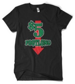 (Cybertela) $5 Footlong Below Men's T shirt Funny Sexual Tee: Clothing
