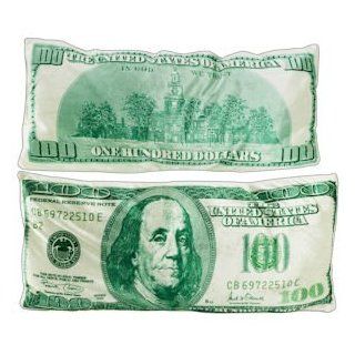PLUSH 100 DOLLAR BILL PILLOW   Printed both sides   Size 24" X 11" : Everything Else