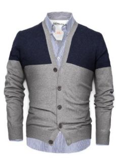 H.E. By Mango Men's Two Tone Cashmere Cotton Blend Cardigan, Navy, Xs at  Mens Clothing store: Cardigan Sweaters