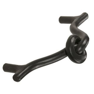 Stone County Ironworks 4 in Center to Center Natural Black Knot Novelty Cabinet Pull