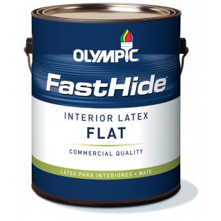 FastHide 1 Gallon Interior Flat Off White Latex Base Paint