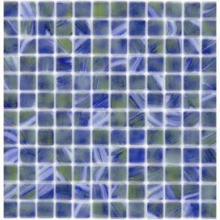 Elida Ceramica Recycled Parrott Glass Mosaic Square Indoor/Outdoor Wall Tile (Common: 12 in x 12 in; Actual: 12.5 in x 12.5 in)