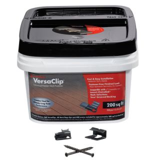 FastenMaster Versaclip 360 Count Black Self Drilling Clip Deck Hidden Fasteners (200 Sq Ft Coverage)