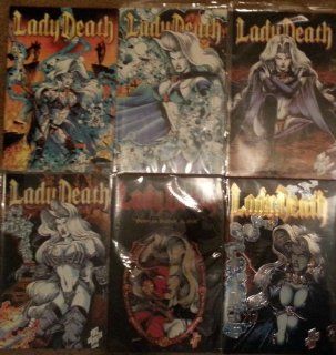 LADY DEATH COLLECTION, SIX MINT BOOKS including: Lady Death II: Between Heaven and Hell, The Odyssey #2 of 4, The Odyssey #3 of 4, The Odyssey #4 of 4, The Reckoning #1, Between Heaven & Hell (long form edition) : Other Products : Everything Else