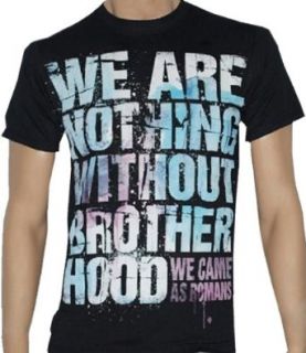WE CAME AS ROMANS   Brotherhood   Black T shirt   size Small: Novelty T Shirts: Clothing