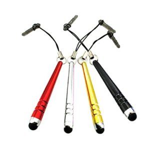 iClover General four different colors(red silver yellow and black), fashionable sharp short miniature earplug 3.5m for iPad 1/2/3/4 iPod iPhone 4S 3G 3GS touch Motorola Xoom Samsung Galaxy capacitive touch pen: Cell Phones & Accessories
