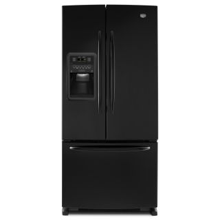 Maytag 21.8 cu ft French Door Refrigerator with Single Ice Maker (Black) ENERGY STAR