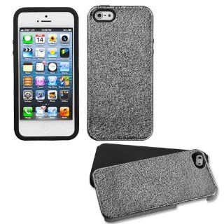 Apple iPhone 5 Hard Plastic Snap on Cover Black Plating Matte Wrinkle/Black Fusion AT&T, Cricket, Sprint, Verizon Plus A Free LCD Screen Protector (does NOT fit Apple iPhone or iPhone 3G/3GS or iPhone 4/4S): Cell Phones & Accessories