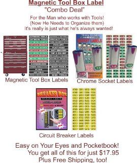 Magnetic Tool Box Label "Combo Deal", for the Professional Mechanic! This lot contains Magnetic Toolbox Labels, Chrome Socket Labels & Circuit Breaker Decals, makes a great gift for "The Man who works with tools" Best Quality at the