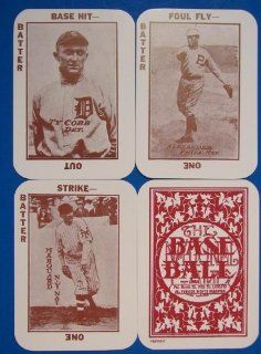 1913 Tom Barker National Game MLB Baseball Reprint of the Original 52 Card Issue Set. Contains 52 Sepia Toned Playing Cards, a Score Card and an Instruction Card  Sports & Outdoors
