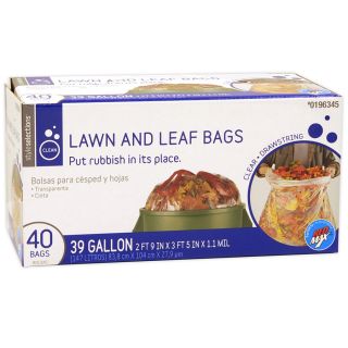 Style Selections 40 Count 39 Gallon Outdoor Trash Bags