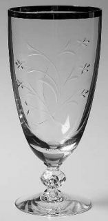 Tiffin Franciscan Lenox Kingsley Platinum Iced Tea   Stem #17601, Platinum Trim