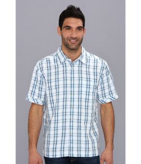 Quiksilver Waterman Seal Rocks S/S Shirt Mens Short Sleeve Button Up (Blue)