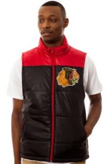 Mitchell & Ness Chicago Blackhawks Free Agent Vest Large Black at  Mens Clothing store: Down Outerwear Vests