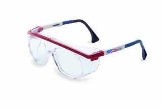 Uvex S2574 Astro Rx 3003 Safety Eyewear, Red/White/Blue Frame, Clear Lens   Safety Glasses  
