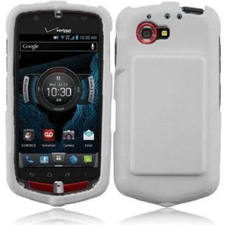 SOGA(TM) Hard Cover Case For Casio G'zOne Commando 4G LTE C811 Verizon with SogaWireless Stylus Pen   White [SWF304]: Cell Phones & Accessories