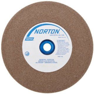 Norton Bench and Pedestal Abrasive Wheel, Type 01 Straight, Aluminum Oxide, 1" Arbor, 6" Diameter, 3/4" Thickness, Fine Grit (Pack of 1): Bench And Pedestal Grinding Wheels: Industrial & Scientific