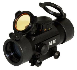 Aim Sports 1X30 Dual III. Sight with 4 Different Reticles and Flip Up Lens  Rifle Scopes  Sports & Outdoors