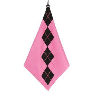 Beejo's Hot Pink Argyle Terry Microfiber Golf Towel Women's Golf Gift Ideas : Sports & Outdoors