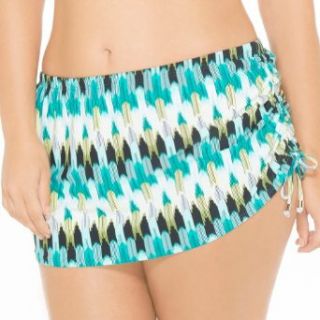 Plus Size Swim Skirt for Women Waterfall Effect by Captiva at  Womens Clothing store: