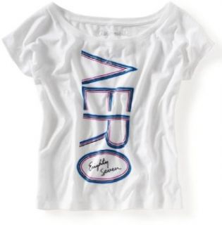Aeropostale Women's Aero Eighty Seven Script Graphic T Shirt at  Womens Clothing store: Fashion T Shirts