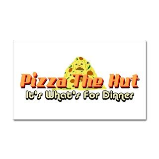 pizza the hut Rectangle Decal by 4leaf_designs