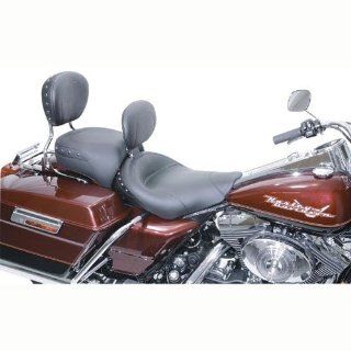 Mustang 79102 15" Black Studded Solo Seat Harley Davidson FLHR, FLHX (Except FLHRS): Automotive
