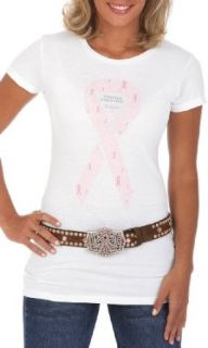 Wrangler Women's Tough Enough To Wear Pink Breast Cancer Awareness Short Sleeve T Shirt, Pink, Small at  Womens Clothing store