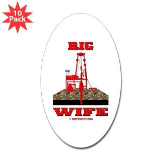 Rig Wife Oval Sticker (10 pk)Roughneck Wife by boozykelly