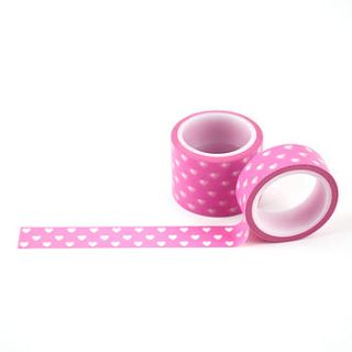 pink heart washi tape by sarah hurley designs