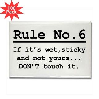 Rule No. 6 Rectangle Magnet (100 pack) by captainbobs