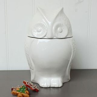 large white owl cookie jar by marquis & dawe