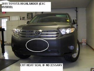 Lebra 2 Piece Front End Cover Black   Car Mask Bra   Fits   Toyota Highlander 2011 2013 (Except Hybrid): Automotive