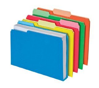 Pendaflex Double Stuff File Folders, Letter Size, Assorted Colors, 50 Per Box : Manila File Folders : Office Products