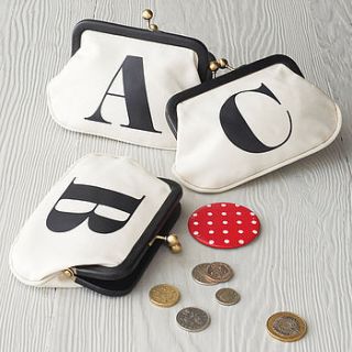 initial coin purse by alphabet bags